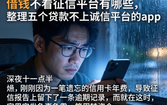 借钱不看征信的平台有哪些，整理五个贷款不上诚信平台的app