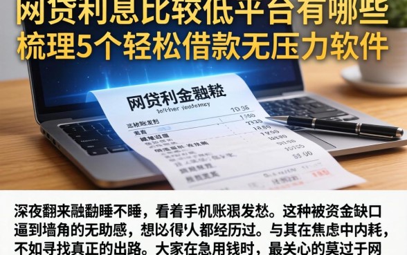 网贷利息比较低的平台有哪些，梳理5个轻松借款无压力软件
