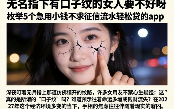 无名指下有口子纹的女人好不好呀，枚举5个急用小钱不求征信流水轻松贷的app