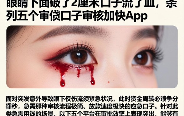眼睛下面破了2厘米的口子流了血,条列五个审贷口子审核加快的app