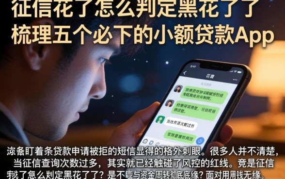 征信花了怎么判定黑花了了,梳理五个必下的小额贷款app