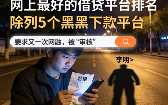 网上最好的借贷平台排名，陈列5个黑户下款平台