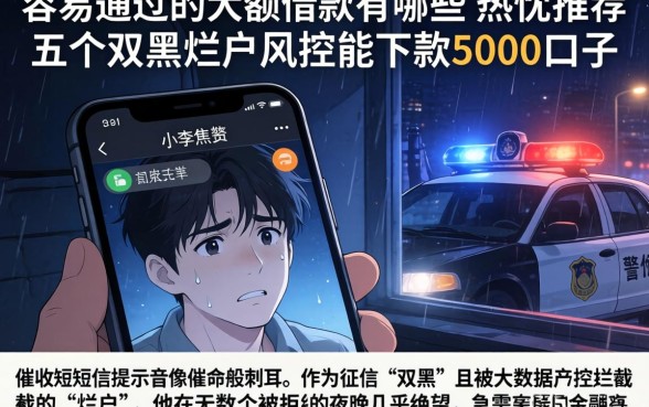容易通过的大额借款有哪些，热忱推荐五个双黑烂户风控能下款5000口子