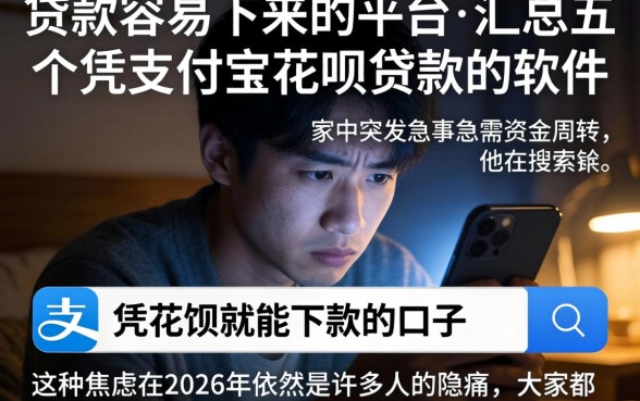 贷款容易下来的平台，汇总五个凭支付宝花呗贷款的软件