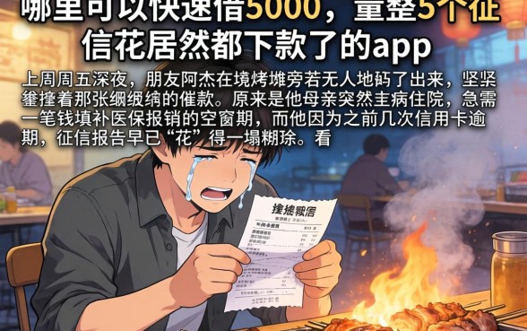 哪里可以快速借5000，规整5个征信花居然都下款了的app