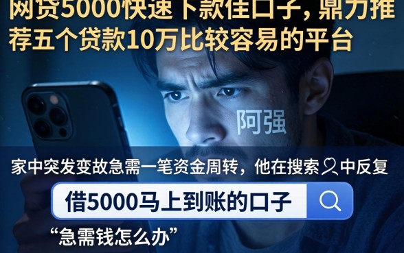 网贷5000快速下款的口子,鼎力推荐五个贷款10万比较容易的平台
