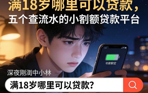 满18岁哪里可以贷款，细致阐述五个不查流水的小额度贷款平台