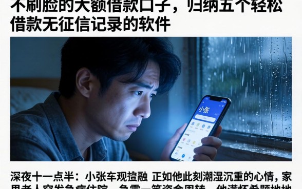 不刷脸的大额借款口子,归纳五个轻松借款无征信记录的软件