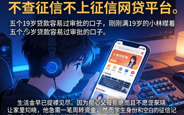 不查征信不上征信的网贷平台，详细阐述五个19岁贷款容易过审批的口子