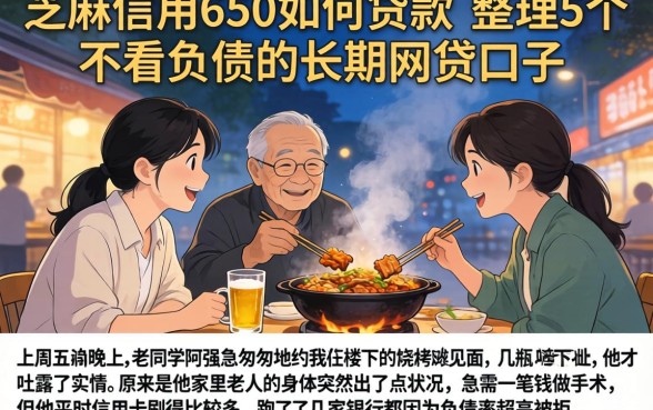 芝麻信用650如何贷款，整理5个不看负债的长期网贷口子