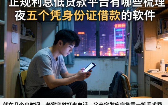 正规利息低的贷款平台有哪些，梳理五个凭身份证借款的软件