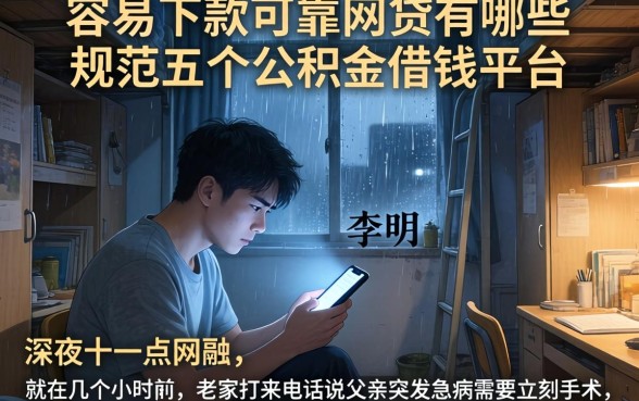 容易下款可靠网贷有哪些，规整五个公积金借钱平台