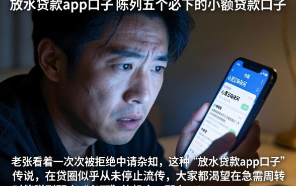 放水贷款app口子，陈列五个必下的小额贷款口子