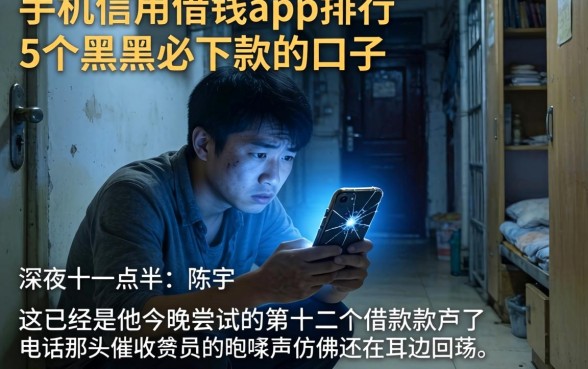 手机信用借钱app排行，条列5个黑户必下款的口子