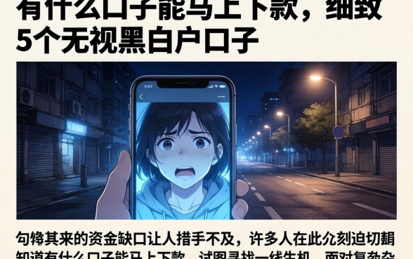 有什么口子能马上下款，细致阐述5个无视黑白户口子