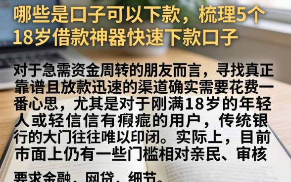 哪些是口子可以下款，梳理5个18岁借款神器快速下款口子