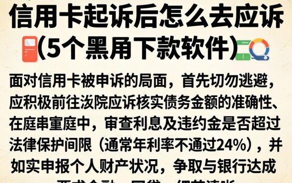 信用卡起诉后怎么去应诉,详细阐述5个黑户下款软件