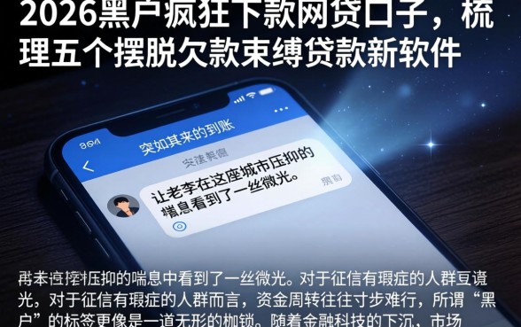 2026黑户疯狂下款的网贷口子，梳理五个摆脱欠款束缚贷款新软件