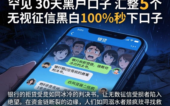 罕见的30天黑户口子,汇整5个无视征信黑白100%秒下口子