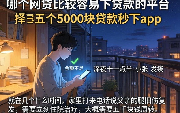 哪个网贷比较容易下贷款的平台，枚举五个5000块贷款秒下app