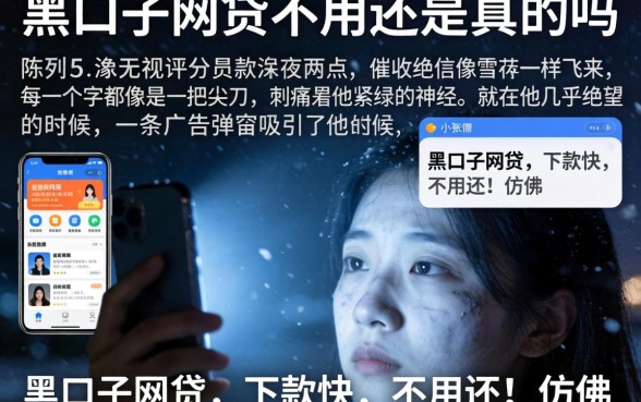 黑口子网贷不用还是真的吗,陈列五个无视评分的贷款软件