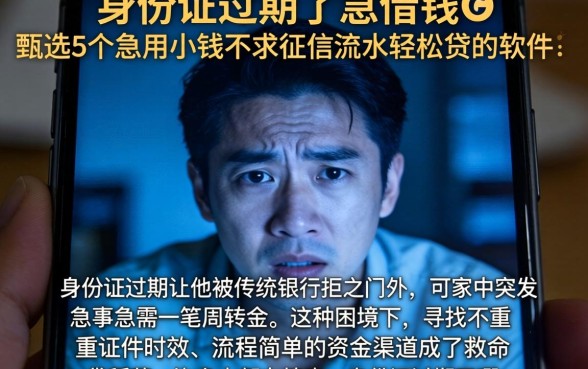 身份证过期了急借钱，甄选5个急用小钱不求征信流水轻松贷的软件