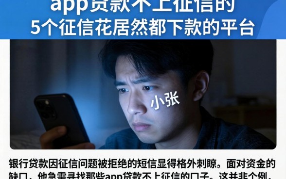 app贷款不上征信的,概括5个征信花居然都下款的平台