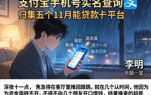 支付宝手机号实名查询，归集五个11月能贷款的平台