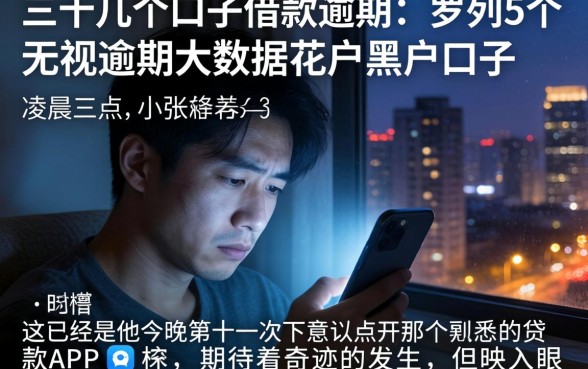 三十几个口子借款逾期，罗列5个无视逾期大数据花户黑户口子