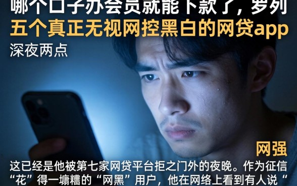 哪个口子办会员就能下款了，罗列五个真正无视风控黑白的网贷app