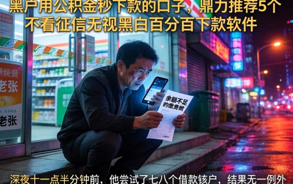 黑户用公积金秒下款的口子，鼎力推荐5个不看征信无视黑白百分百下款软件