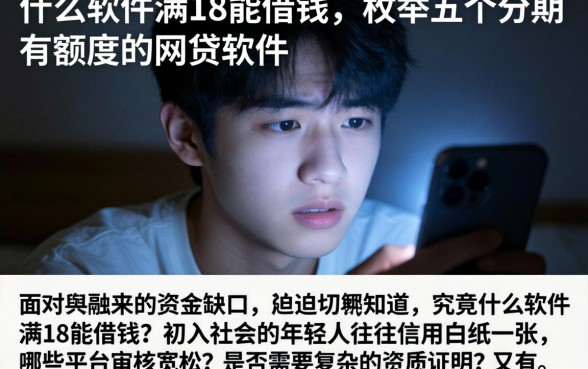 什么软件满18能借钱，枚举五个分期有额度的网贷软件