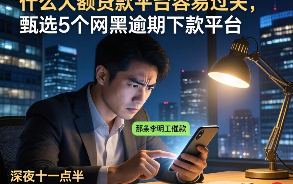 什么大额贷款平台容易过关,甄选5个网黑逾期下款平台