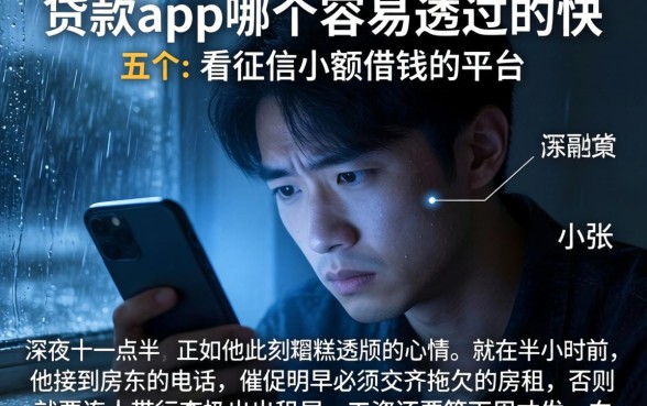 贷款app哪个容易通过的快，陈列五个不看征信小额借钱的平台