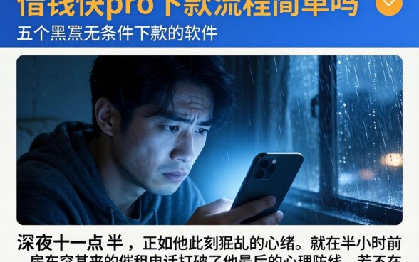 借钱快pro下款流程简单吗，细致阐述五个黑户无条件下款的软件