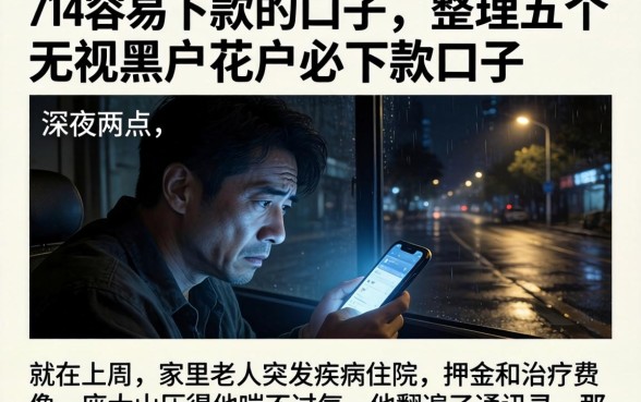 714容易下款的口子，整理五个无视黑户花户必下款口子