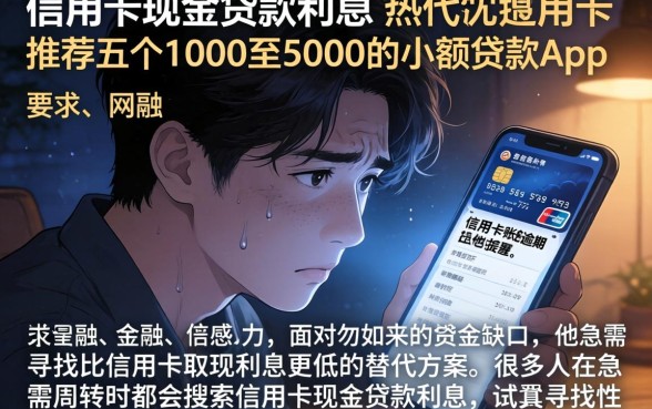 信用卡现金贷款利息，热忱推荐五个1000至5000的小额贷款app