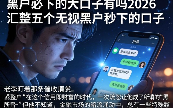 黑户必下的大口子有吗2026，汇整五个无视黑户秒下的口子