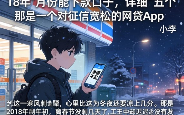 18年1月份能下款的口子，详细阐述五个对征信宽松的网贷app