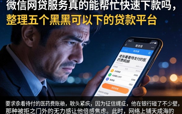 微信网贷服务真的能帮忙快速下款吗，整理五个黑户可以下的贷款平台