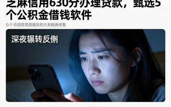 芝麻信用630分办理贷款，甄选5个公积金借钱软件
