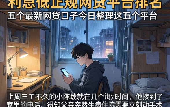 利息低的正规网贷平台排名，详细阐述五个最新网贷口子今日整理这五个平台