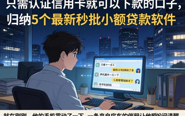 只需认证信用卡就可以下款的口子,归纳5个最新秒批小额贷款软件