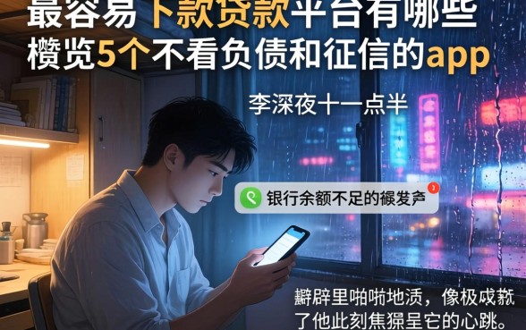 最容易下款的贷款平台有哪些，概览5个不看负债和征信的app
