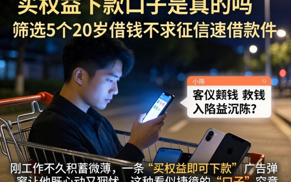 买权益下款的口子是真的吗，筛选5个20岁借钱不求征信速借软件