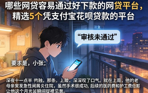 哪些网贷容易通过好下款的网贷平台,精选5个凭支付宝花呗贷款的平台