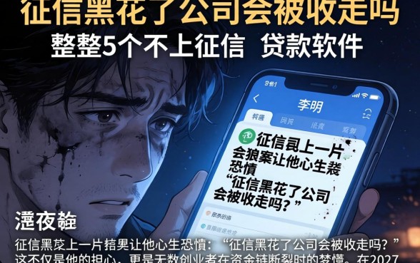 征信黑花了公司会被收走吗，规整5个不上征信的贷款软件