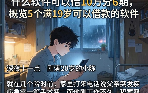 什么软件可以借10万分6期，概览5个满19岁可以借款的软件