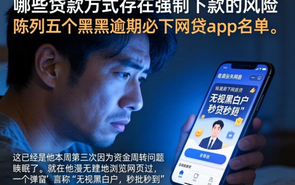 哪些贷款方式存在强制下款的风险，陈列五个黑户逾期必下网贷app名单