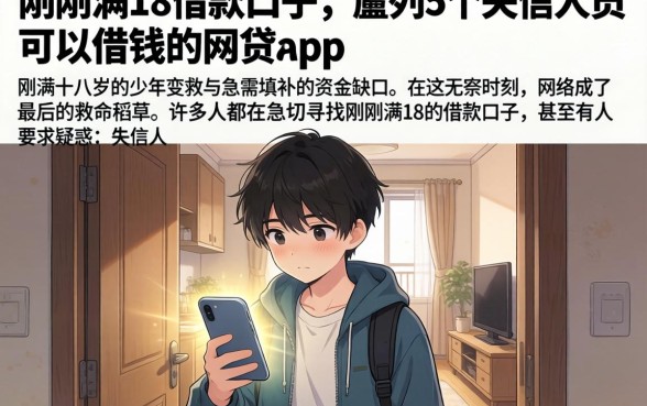 刚刚满18的借款口子，胪列5个失信人员可以借钱的网贷app